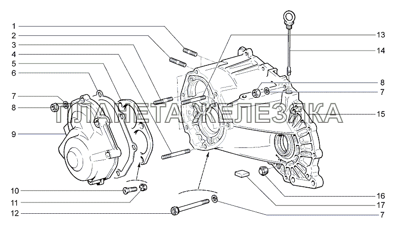 Картер коробки передач Lada Granta-2190