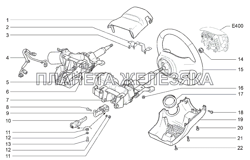 Колонка рулевая D100 Lada Granta-2190