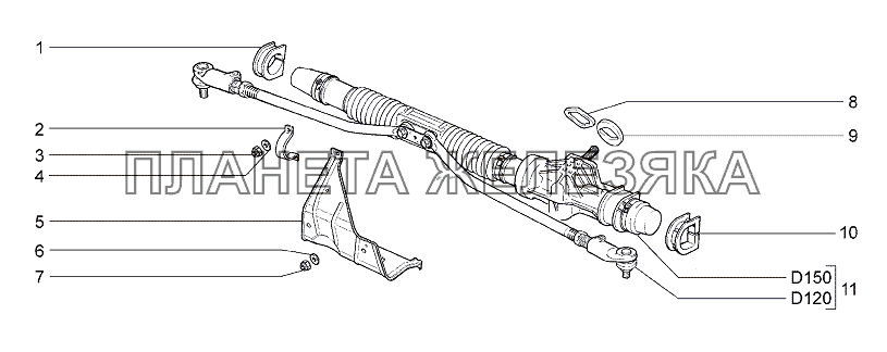 Механизм рулевой Lada Granta-2190