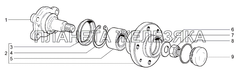 Ступицы задних колес Lada Granta-2190