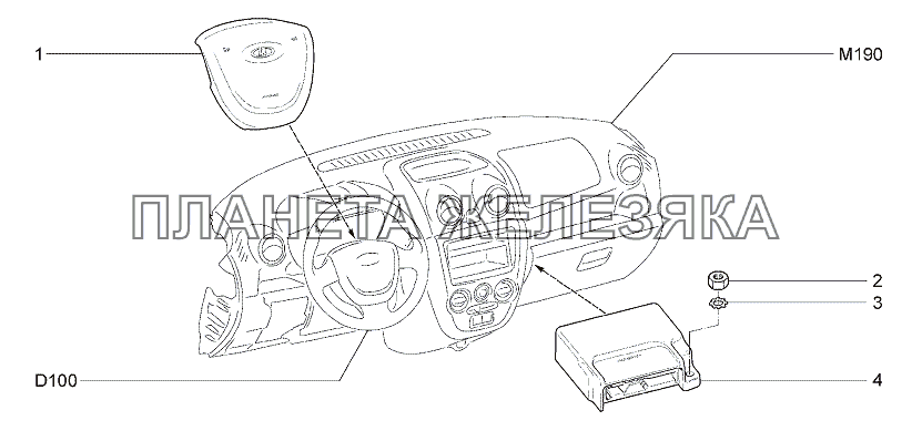 Надувные подушки безопасности Lada Granta-2190