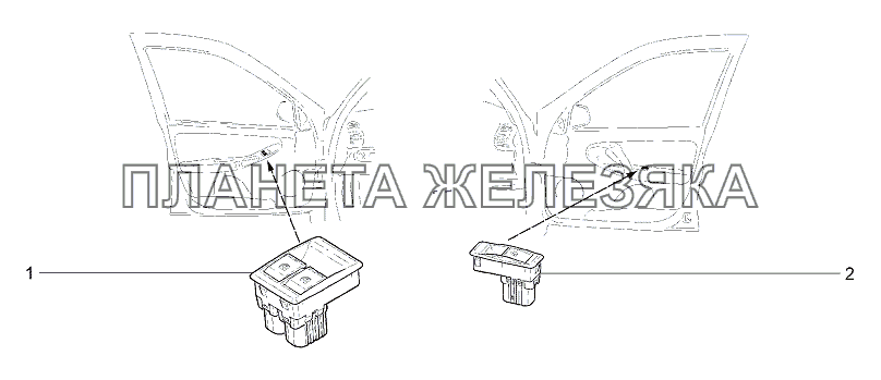 Переключатели стеклоподъемников Lada Granta-2190