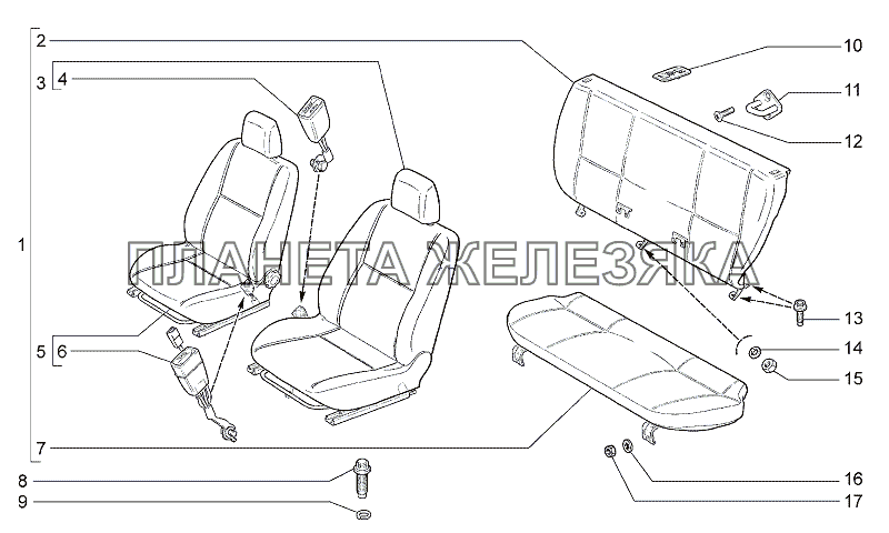 Сиденья Lada Granta-2190