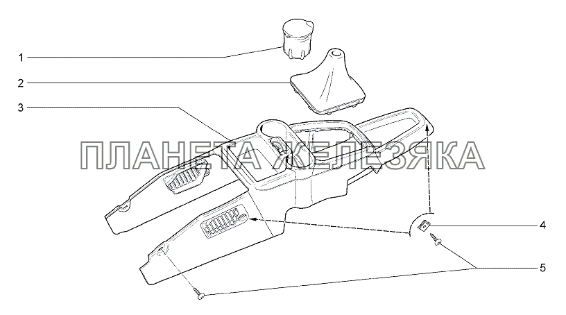 Облицовка туннеля пола Lada Granta-2190