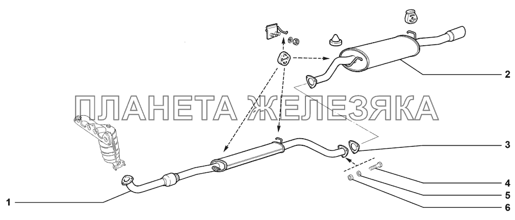 Глушители Lada Granta sport (доп.)