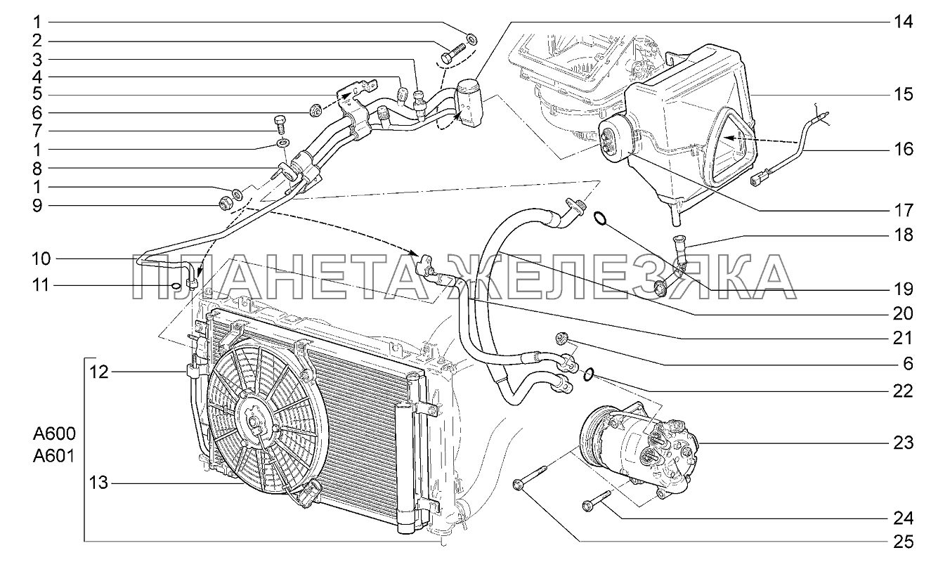 Система кондиционирования Lada Kalina 2192, 2194