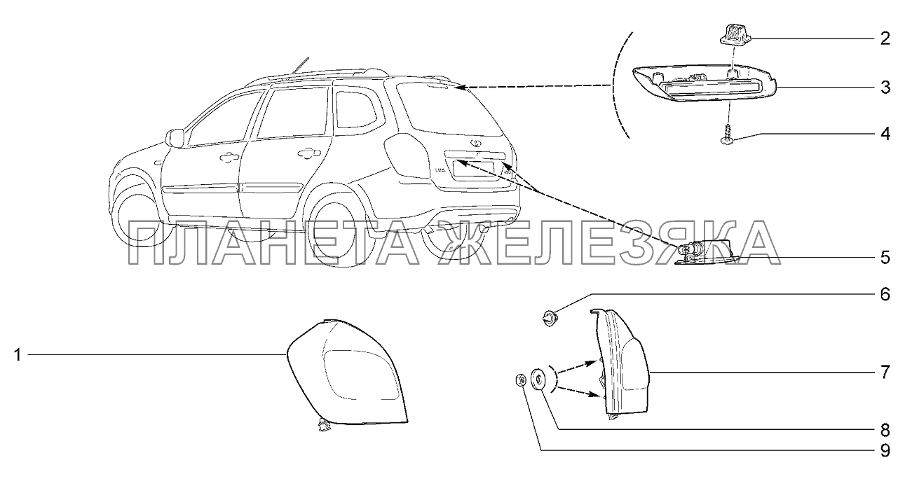 Приборы световые задние Lada Kalina 2192, 2194