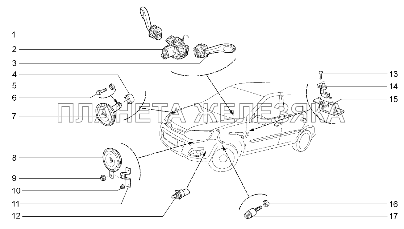 Сигналы Lada Kalina 2192, 2194