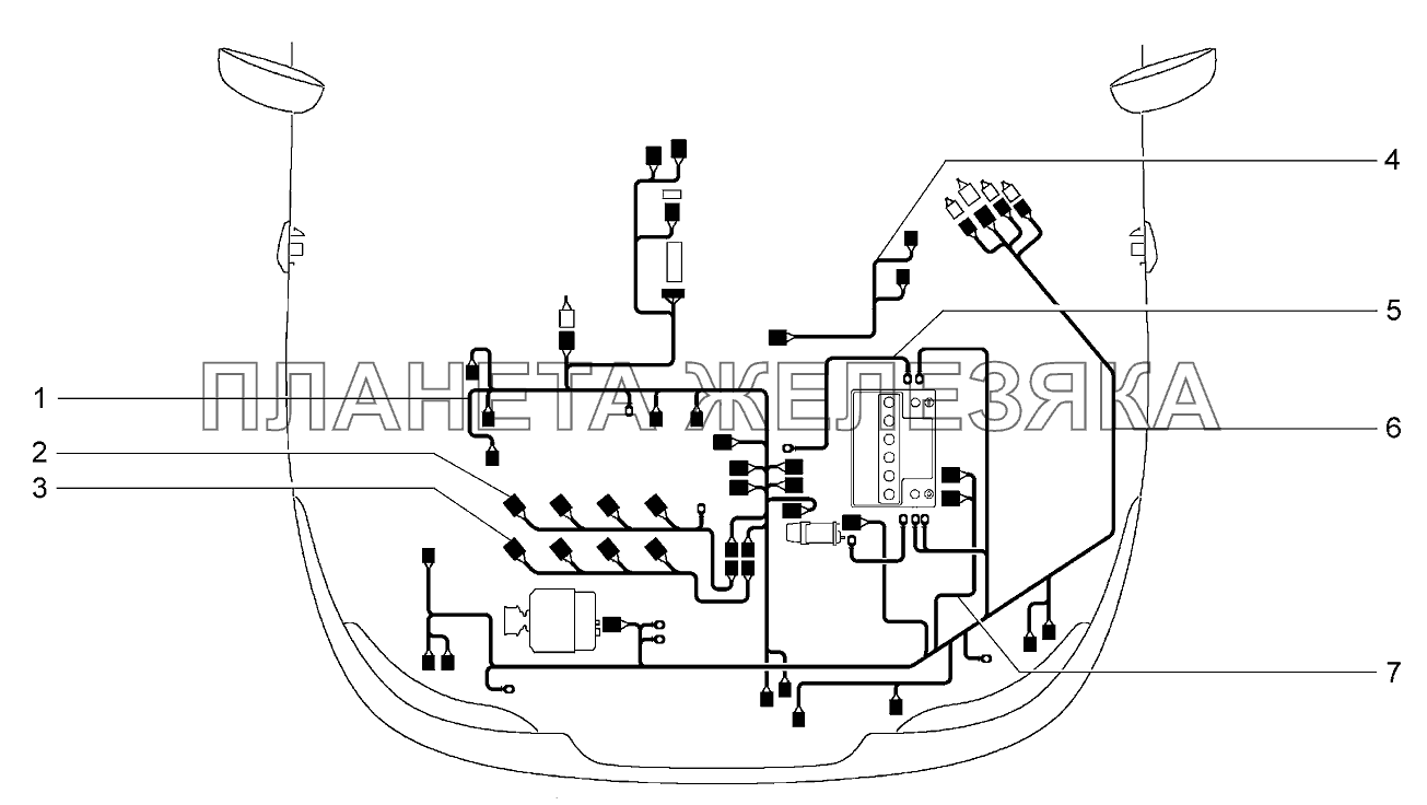 Жгуты проводов моторного отсека Lada Kalina 2192, 2194