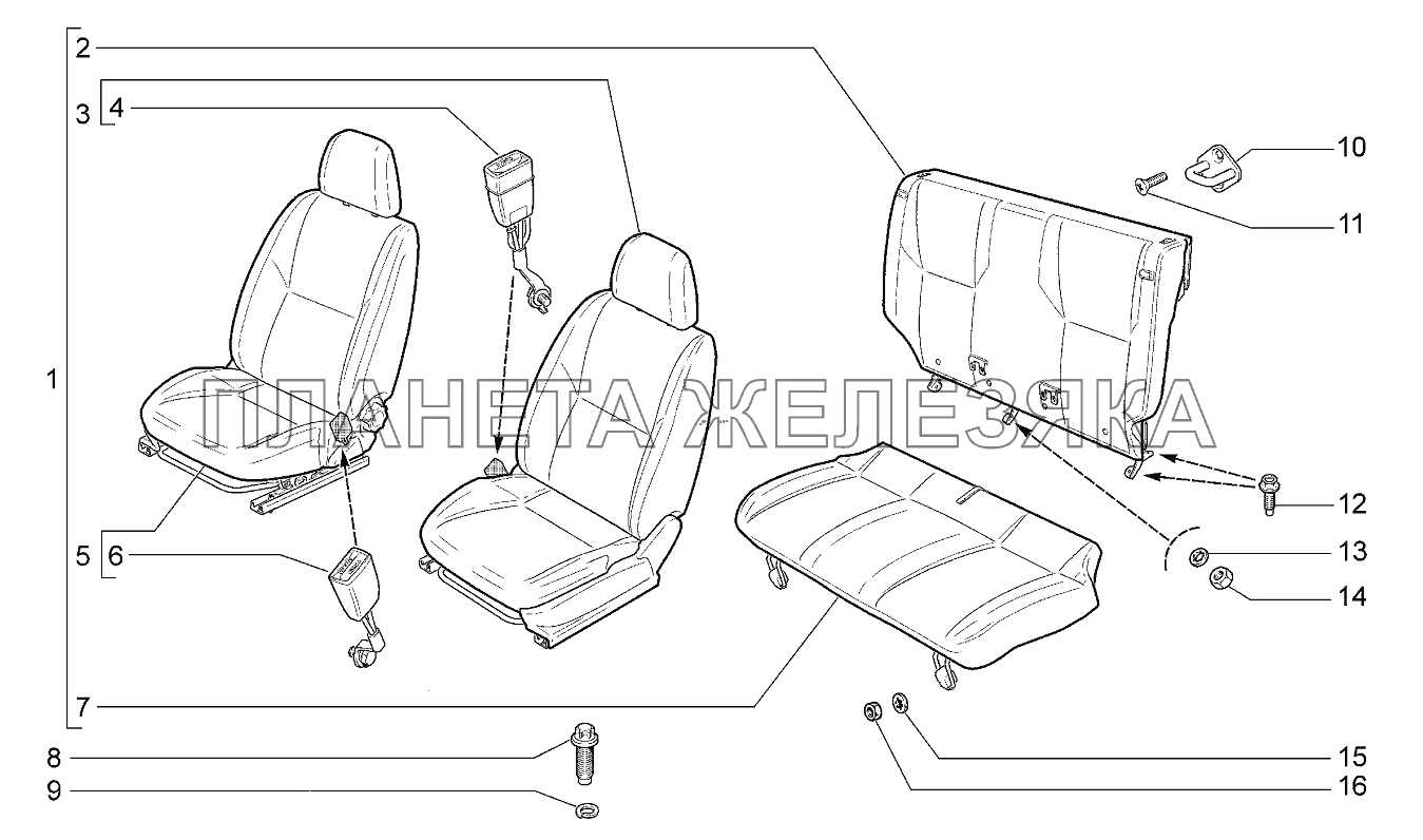 Сиденья Lada Kalina 2192, 2194