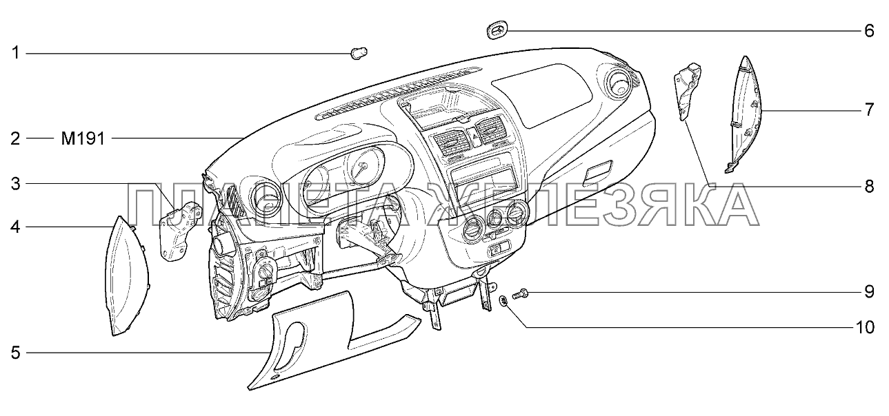 Панель приборов Lada Kalina 2192, 2194