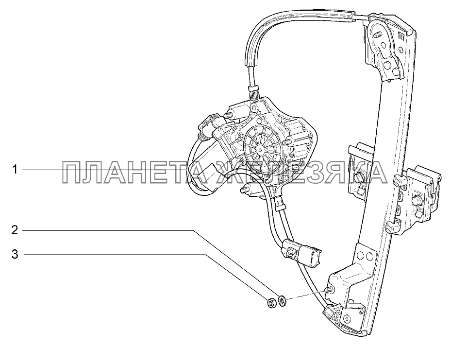 Стеклоподъемники задних дверей Lada Kalina 2192, 2194