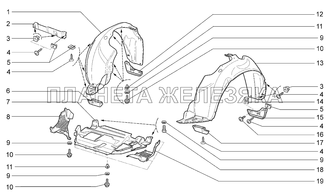 Щитки Lada Kalina 2192, 2194