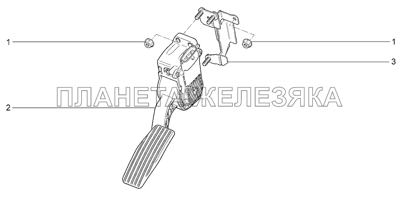 Педаль привода акселератора Lada Kalina 2192, 2194