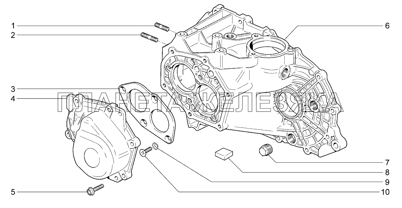 Картер коробки передач Lada Kalina 2192, 2194