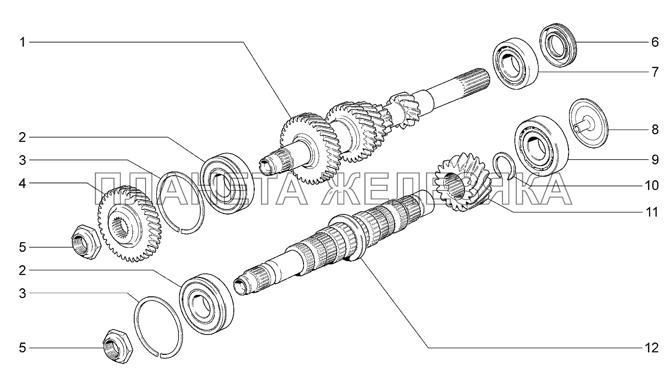 Валы коробки передач Lada Kalina 2192, 2194