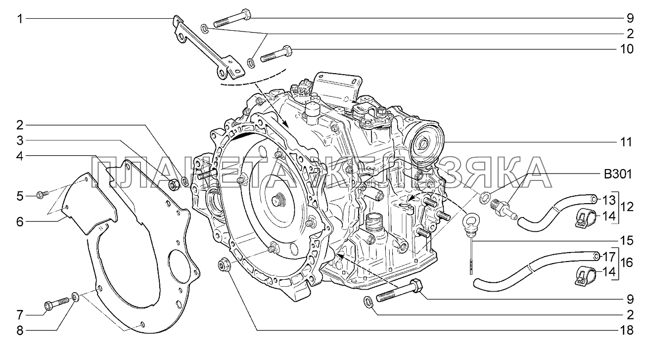 Установка автоматической коробки передач Lada Kalina 2192, 2194