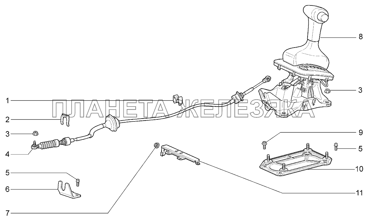 Привод переключения передач Lada Kalina 2192, 2194