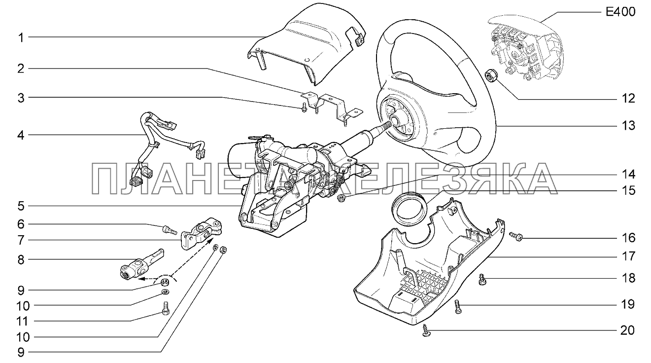 Колонка рулевая Lada Kalina 2192, 2194