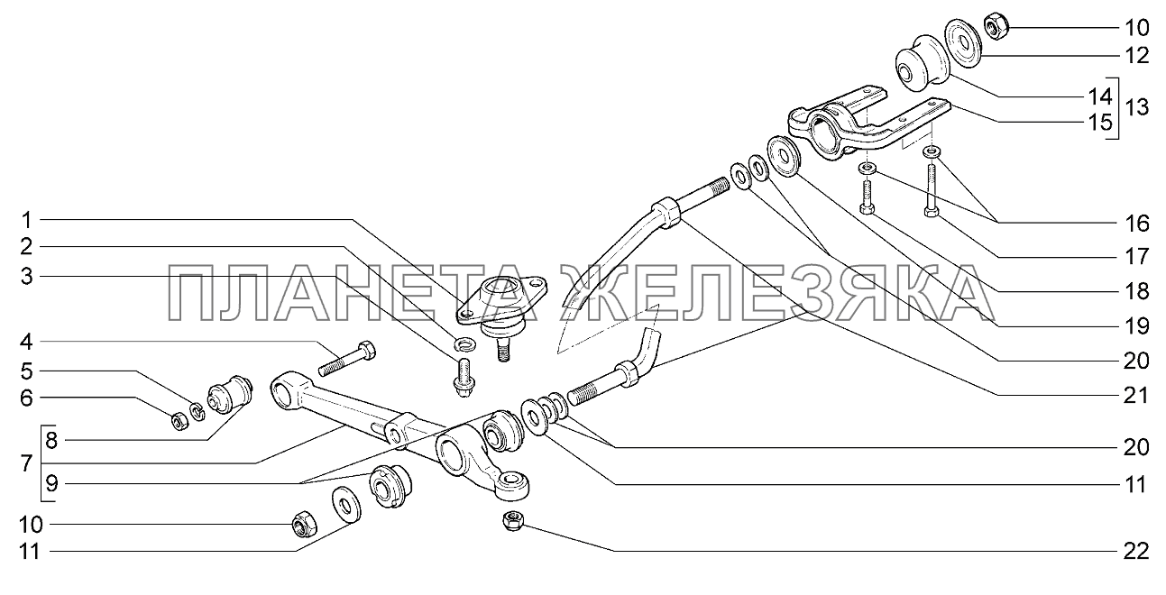 Рычаги передней подвески Lada Kalina 2192, 2194