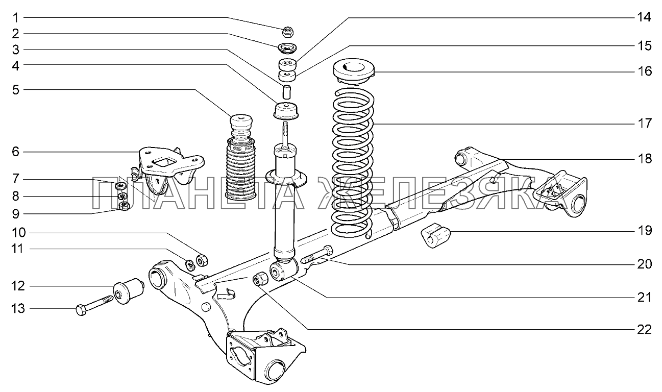 Подвеска задняя Lada Kalina 2192, 2194