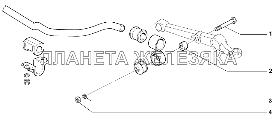 Стабилизатор поперечной устойчивости Lada Kalina sport (доп.)