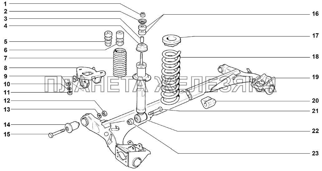 Подвеска задняя Lada Kalina sport (доп.)