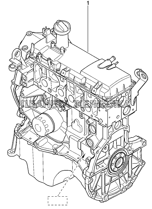 Двигатель в сборе (8 КЛ) Лада Ларгус 4601