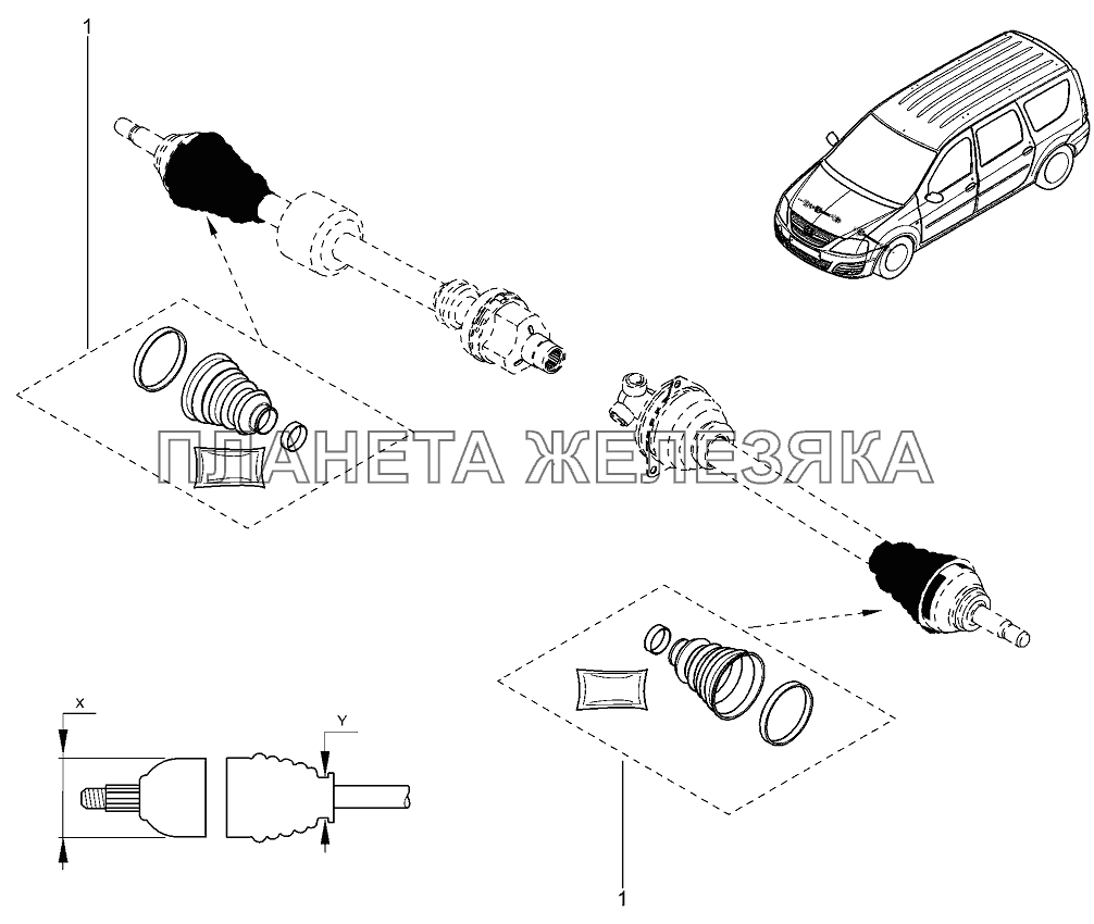 Чехол наружный Лада Ларгус 4601