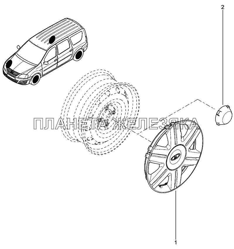 Колпак Лада Ларгус 4601