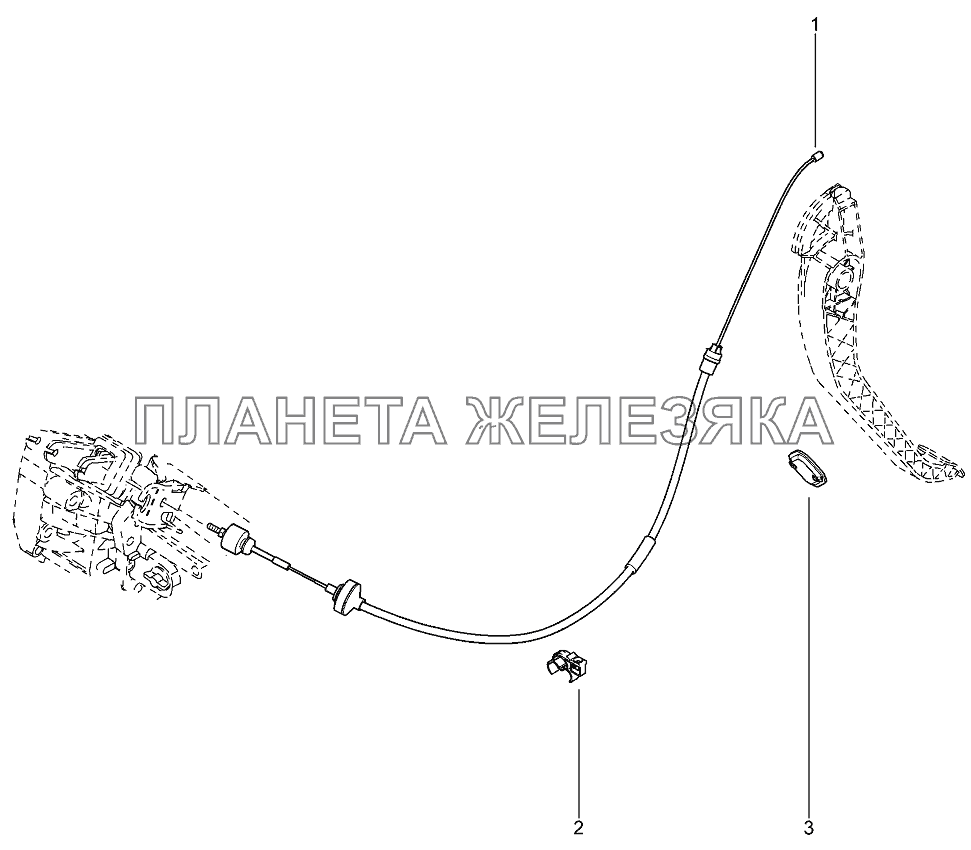 Трос сцепления Лада Ларгус 4601