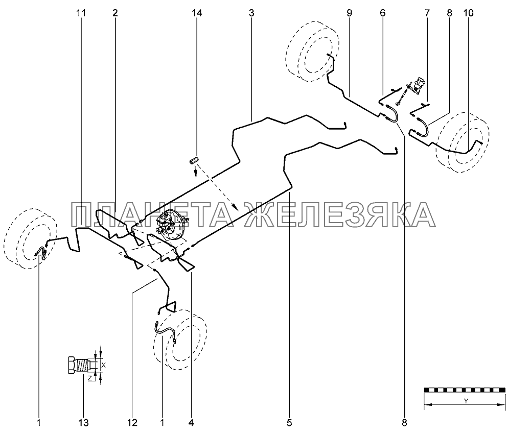 Трубки и шланги Лада Ларгус 4601