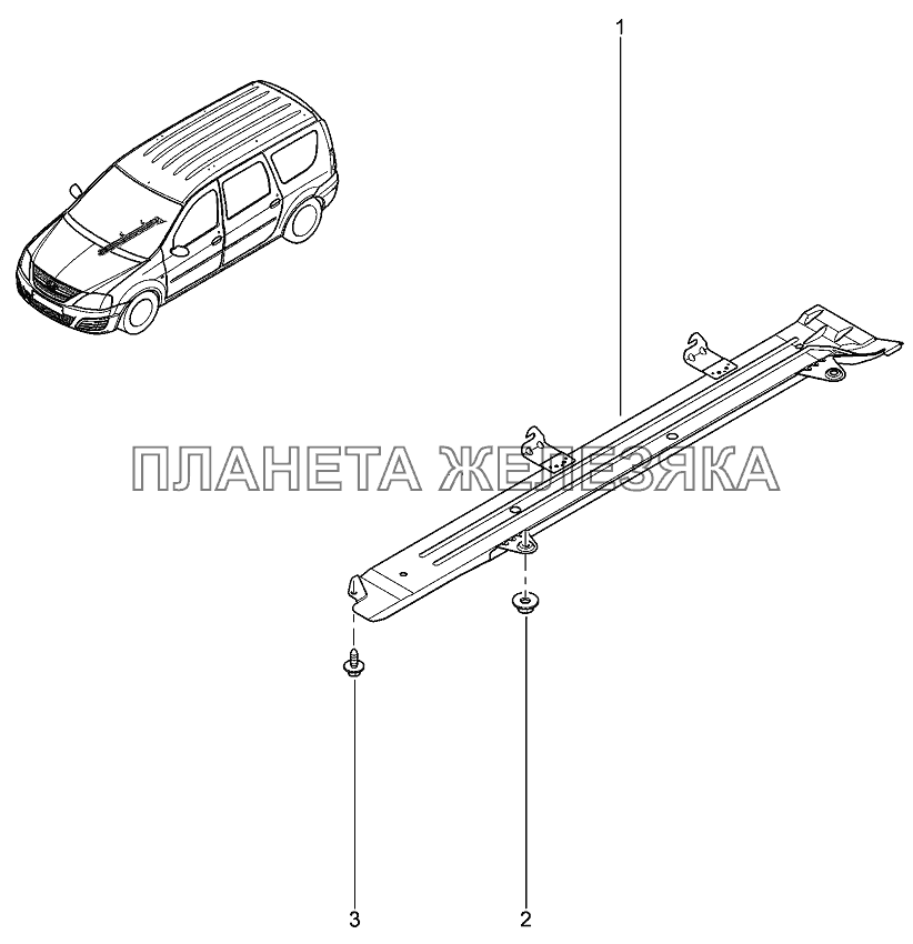 Экран топливных трубок Лада Ларгус 4601