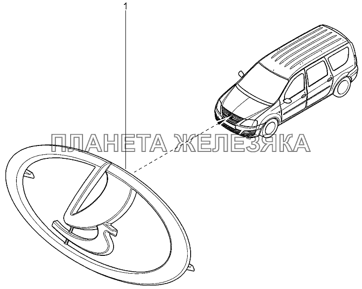 Заводской знак Лада Ларгус 4601