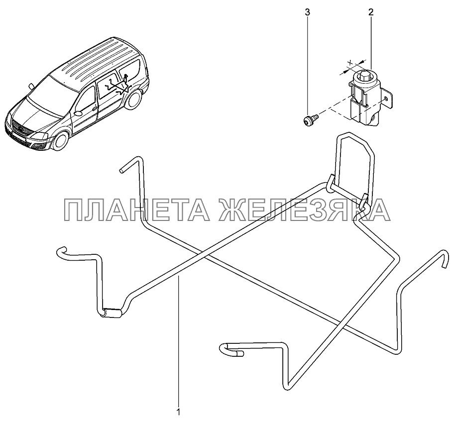 Держатель запасного колеса Лада Ларгус 4601