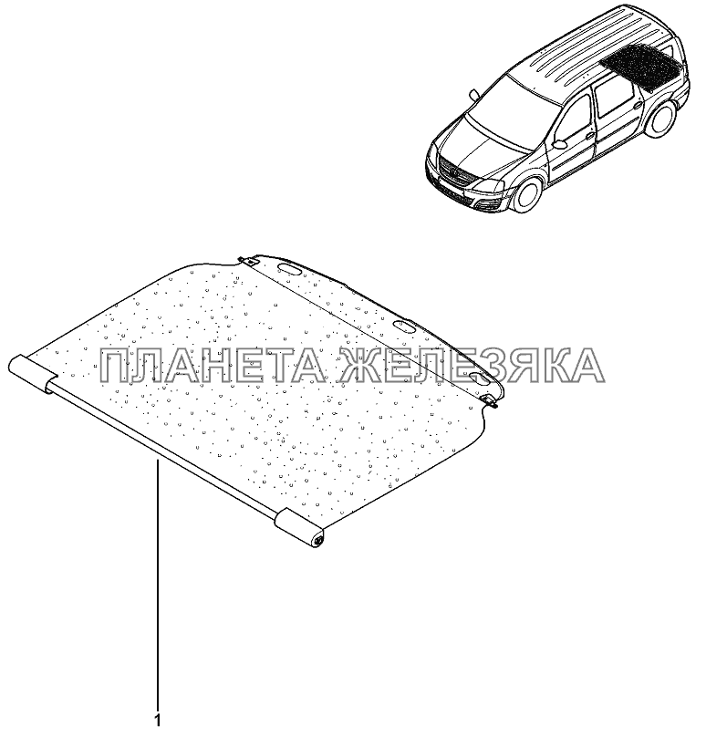 Полка багажника Лада Ларгус 4601