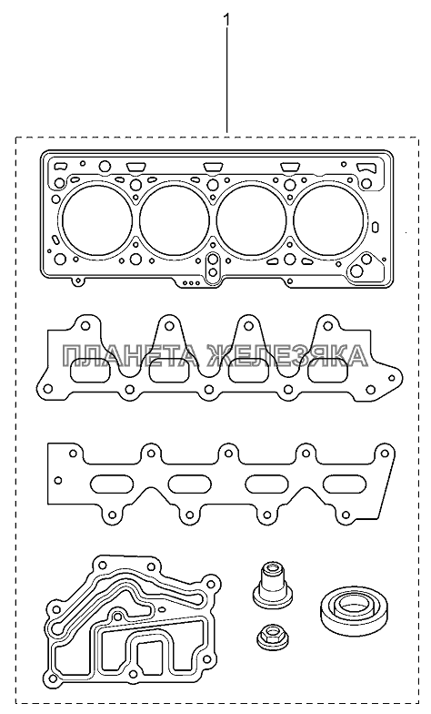 Двигатель в сборе (16 КЛ) (прокладки и др.) Лада Ларгус 4601