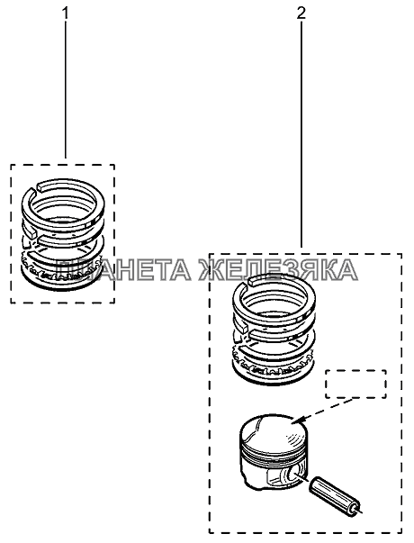 Двигатель (8 КЛ) (кольца, поршень) Лада Ларгус 4601