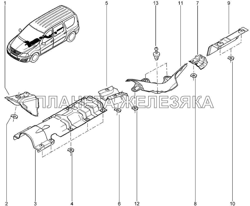 Термозащита Лада Ларгус 4601