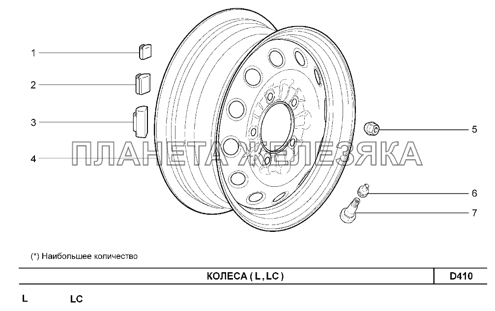 Колеса (L,LC) Шевроле Нива-1,7