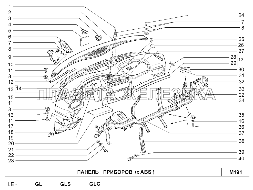 Панель приборов (с ABS) Шевроле Нива-1,7