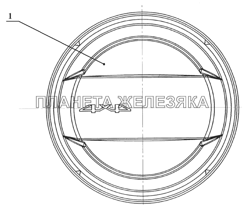 Колпак запасного колеса R15 (GL, GLC) (с 04.2017г.) Шевроле Нива-1,7