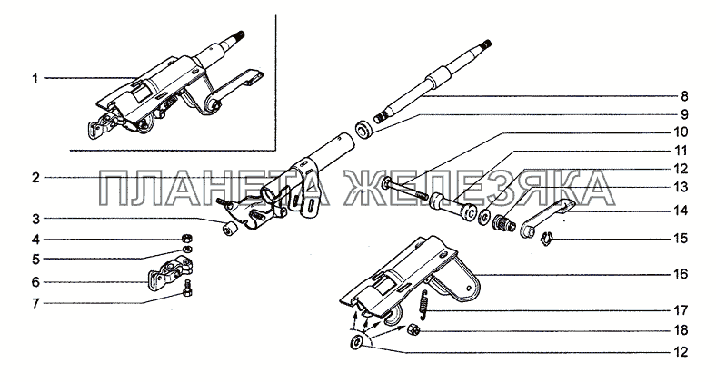 Вал рулевого управления Chevrolet Niva 1.7
