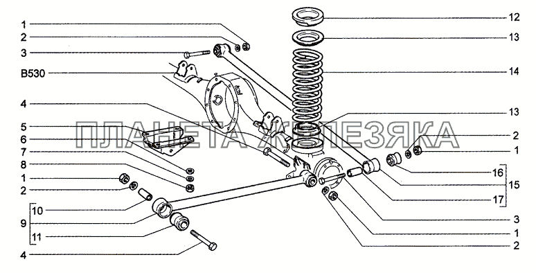 Штанги задней подвески и пружины Chevrolet Niva 1.7
