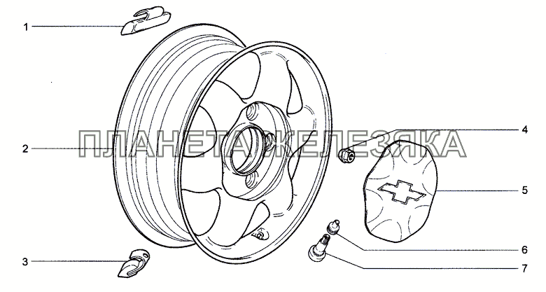 Колеса (11, 13) Chevrolet Niva 1.7