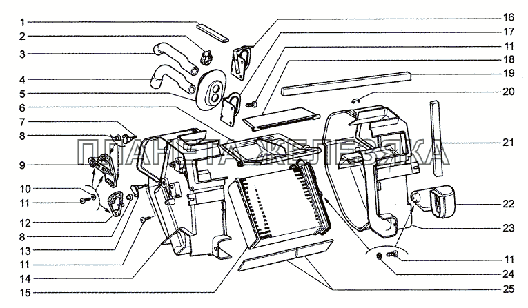 Отопитель Chevrolet Niva 1.7