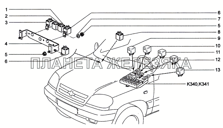 Реле Chevrolet Niva 1.7