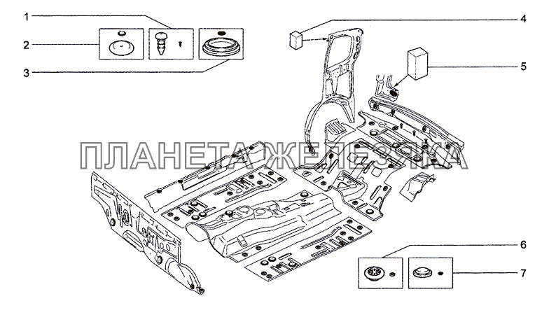 Схема установки заглушек Chevrolet Niva 1.7
