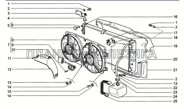 Радиатор (LC, GLC) Chevrolet Niva 1.7