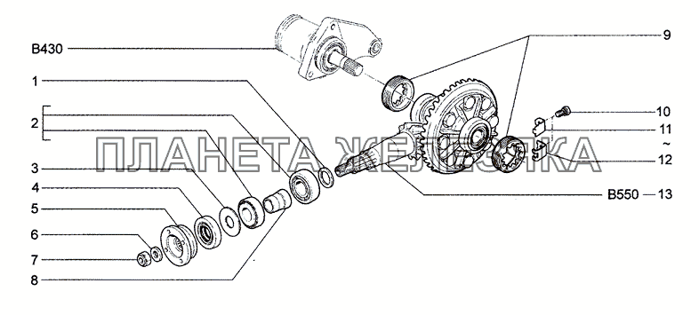 Редуктор и дифференциал переднего моста Chevrolet Niva 1.7